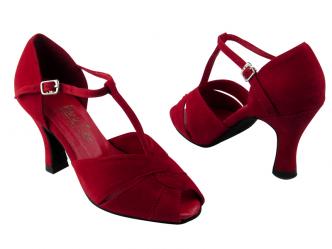 Dance shoes ladies red velvet  